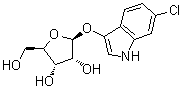 6-氯-1H-吲哚-3-基 beta-D-呋喃核糖苷分子结构 (CAS 518033-36-8)
