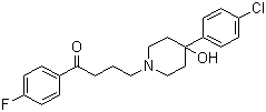 structure of CAS# 52-86-8, Haloperidol;4-[4-(4-Chlorophenyl)-4-hydroxy-1-piperidinyl]-1-(4-fluorophenyl)-1-butanone; 4-[4-(4-Chlorophenyl)-4-hydroxypiperidino]-4'-fluorobutyrophenone