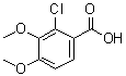 2-氯-3,4-二甲氧基苯甲酸分子结构 (CAS 52009-53-7)