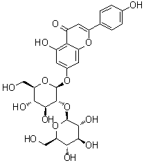 芹黄素 7-O-槐糖甙分子结构 (CAS 52073-83-3)