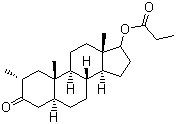 Dromostanolone propionate molecular structure (CAS 521-12-0)