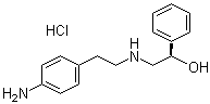 (alphaR)-alpha-[[[2-(4-Aminophenyl)ethyl]amino]methyl]benzenemethanol hydrochloride molecular structure (CAS 521284-22-0)