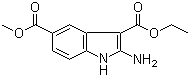 2-Amino-1H-indole-3,5-dicarboxylic acid 3-ethyl 5-methyl ester molecular structure (CAS 521286-73-7)