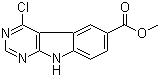 4-氯-9H-嘧啶并[4,5-b]吲哚-6-羧酸甲酯分子结构 (CAS 521286-75-9)