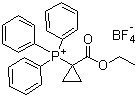 (1-Ethoxycarbonylcyclopropyl)triphenylphosphonium tetrafluoroborate molecular structure (CAS 52186-89-7)