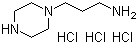 structure of CAS# 52198-67-1, N-(3-Aminopropyl)piperazine trihydrochloride;1-Piperazinepropanamine trihydrochloride