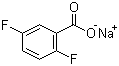 Sodium 2,5-difluorobenzoate molecular structure (CAS 522651-42-9)