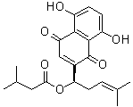 结构式 CAS# 52387-14-1, 异戊酰紫草素