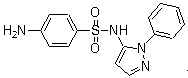 结构式 CAS# 526-08-9, 磺胺苯吡唑; 4-氨基-N-(1-苯基-1H-吡唑-5-基)苯磺酰胺