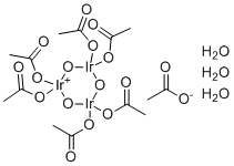 Hexa(acetato)m3-oxo-tris(aquo)triiridium acetate molecular structure (CAS 52705-52-9)