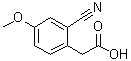 2-Cyano-4-methoxybenzeneacetic acid molecular structure (CAS 52786-67-1)