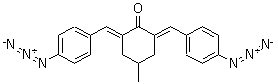 structure of CAS# 5284-79-7, 2,6-Bis(4-azidobenzal)-4-methylcyclohexanone;2,6-Bis(4'-azidobenzal)-4-methylcyclohexanone; 2,6-Bis(4'-azidobenzylidene)-4-methylcyclohexanone; 2,6-Bis(p-azidobenzal)-4-methylcyclohexanone; 2,6-Bis(p-azidobenzylidene)-4-methylcyclohexanone