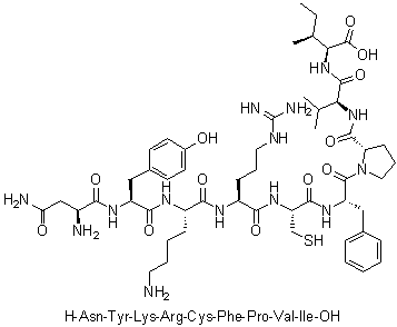 L-Asparaginyl-L-tyrosyl-L-lysyl-L-arginyl-L-cysteinyl-L-phenylalanyl-L-prolyl-L-valyl-L-isoleucine molecular structure (CAS 528548-82-5)