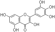 structure of CAS# 529-44-2, Myricetin;3,5,7-Trihydroxy-2-(3,4,5-trihydroxyphenyl)-4H-1-benzopyran-4-one