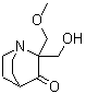 2-(Hydroxymethyl)-2-(methoxymethyl)-1-azabicyclo[2.2.2]octan-3-one molecular structure (CAS 5291-32-7)