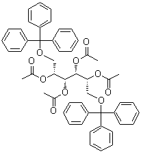 1,6-Bis-O-(triphenylmethyl)-D-mannitol tetraacetate molecular structure (CAS 52918-59-9)