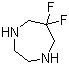 结构式 CAS# 529509-58-8, 6,6-二氟-1,4-二氮杂环庚烷
