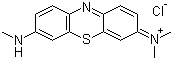 structure of CAS# 531-55-5, Azure B;C.I. 52010; 3-Methylamino-7-dimethylaminophenothiazin-5-ium chloride