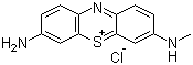 structure of CAS# 531-57-7, Azure C;3-Amino-7-methylaminophenothiazin-5-ium chloride
