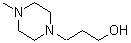 structure of CAS# 5317-33-9, 1-(3-Hydroxypropyl)-4-methylpiperazine;3-(4-Methyl-1-piperazinyl)-1-propanol; 3-(4-Methyl-1-piperazinyl)propanol; NSC 351986; NSC 79874