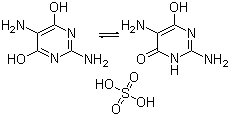 2,5-二氨基-4,6-嘧啶二醇硫酸盐(2:1)分子结构 (CAS 5325-00-8)