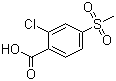 结构式 CAS# 53250-83-2, 2-氯-4-甲砜基苯甲酸; 2-氯-4-磺酰甲基苯甲酸