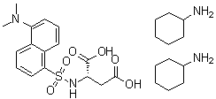 N-[[5-(Dimethylamino)-1-naphthalenyl]sulfonyl]-L-aspartic acid compd. with cyclohexanamine (1:2) molecular structure (CAS 53332-29-9)