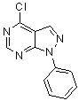 4-氯-1-苯基-1H-吡唑并[3,4-d]嘧啶分子结构 (CAS 5334-48-5)