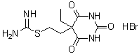 2-[2-(5-乙基六氢-2,4,6-三氧代-5-嘧啶基)乙基]-2-硫代伪脲单氢溴酸盐分子结构 (CAS 5347-08-0)