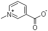 structure of CAS# 535-83-1, 1-Methylpyridinium-3-carboxylate;Trigonelline