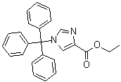 structure of CAS# 53525-60-3, Ethyl 1-trityl-1H-imidazole-4-carboxylate;4-Carbethoxy-1-triphenylmethylimidazole