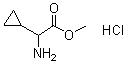 alpha-氨基环丙烷乙酸甲酯盐酸盐分子结构 (CAS 535936-86-8)