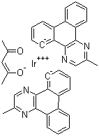 (Acetylacetonato)bis(2-methyldibenzo[f,h]quinoxalinato)iridium molecular structure (CAS 536755-34-7)