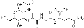N-(N-Acetylmuramoyl)-L-alanyl-D-alpha-glutamine molecular structure (CAS 53678-77-6)