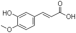 3-羟基-4-甲氧基肉桂酸分子结构 (CAS 537-73-5)