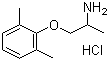 structure of CAS# 5370-01-4, Mexiletine hydrochloride ;1-(2,6-Dimethylphenoxy)-2-propanamine hydrochloride