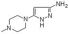 结构式 CAS# 537039-17-1, [5-(4-甲基哌嗪-1-基)-2H-吡唑-3-基]胺