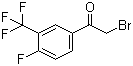 4-Fluoro-3-(trifluoromethyl)phenacyl bromide molecular structure (CAS 537050-14-9)