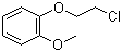 structure of CAS# 53815-60-4, Guaicol 2-chloroethyl ether;1-(2-Chloroethoxy)-2-methoxybenzene; 2-Methoxyphenoxyethyl chloride; 2-(2-Methoxyphenoxy)ethyl chloride; O-(2-Chloroethyl)guaiacol