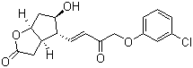 (3aR,4R,5R,6aS)-4-[(1E)-4-(3-Chlorophenoxy)-3-oxo-1-buten-1-yl]hexahydro-5-hydroxy-2H-cyclopenta[b]furan-2-one molecular structure (CAS 53872-62-1)