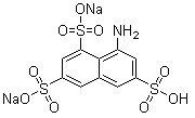 结构式 CAS# 5398-34-5, 8-氨基萘-1,3,6-三磺酸二钠盐