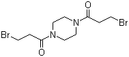 structure of CAS# 54-91-1, 1,4-Bis(3-bromo-1-oxopropyl)piperazine;1,1'-(1,4-Piperazinediyl)bis[3-bromo]-1-propanone; 1,4-Bis(3-bromopropionyl)piperazine; NSC-25154; Pipobroman; Vercyte