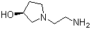 结构式 CAS# 540787-75-5, (3S)-1-(2-氨乙基)-3-吡咯烷醇