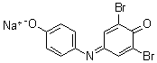 structure of CAS# 5415-23-6, 2,6-Dibromo-4-[(4-hydroxyphenyl)imino]-2,5-cyclohexadien-1-one sodium salt