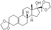 3,20-Bis(ethylenedioxy)-19-norpregna-5(10),9(11)-dien-17-ol molecular structure (CAS 54201-84-2)
