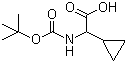 2-(tert-Butoxycarbonylamino)-2-cyclopropylacetic acid molecular structure (CAS 54256-41-6)