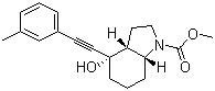结构式 CAS# 543906-09-8, (3aR,4S,7aR)-八氢-4-羟基-4-[2-(3-甲基苯基)乙炔基]-1H-吲哚-1-羧酸甲酯