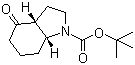 (3aR,7aR)-rel-Octahydro-4-oxo-1H-indole-1-carboxylic acid tert-butyl ester molecular structure (CAS 543910-25-4)