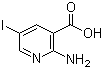 结构式 CAS# 54400-30-5, 2-氨基-5-碘-3-吡啶甲酸
