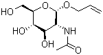 structure of CAS# 54400-77-0, Allyl 2-acetamido-2-deoxy-beta-D-glucopyranoside